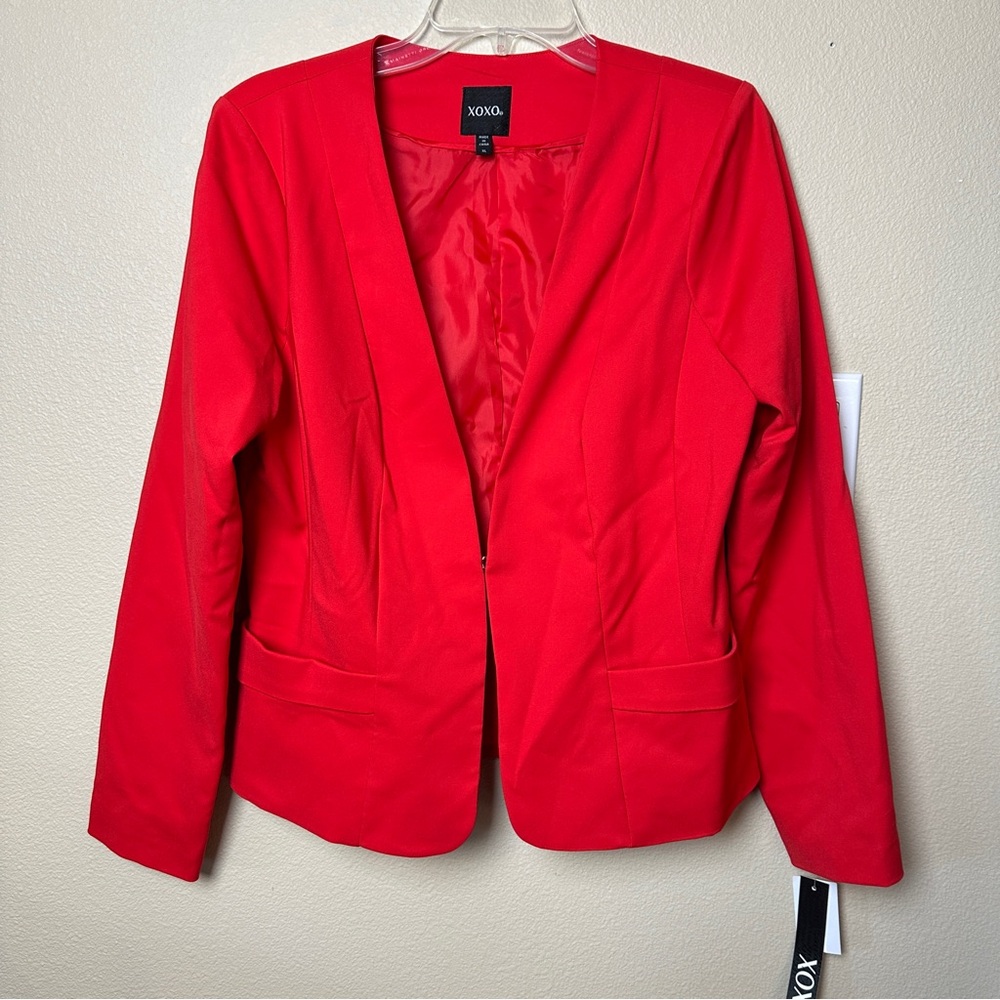 XOXO Women's Red Blazer Jacket NWT Size XL
